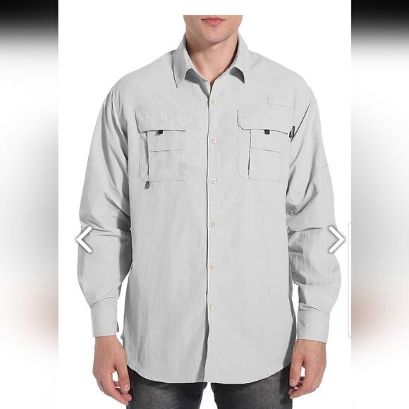 Willit Men's Long Sleeve Fishing Shirts UV Protection UPF 50+ Sun Shirts SPF Hik - Picture 1 of 10